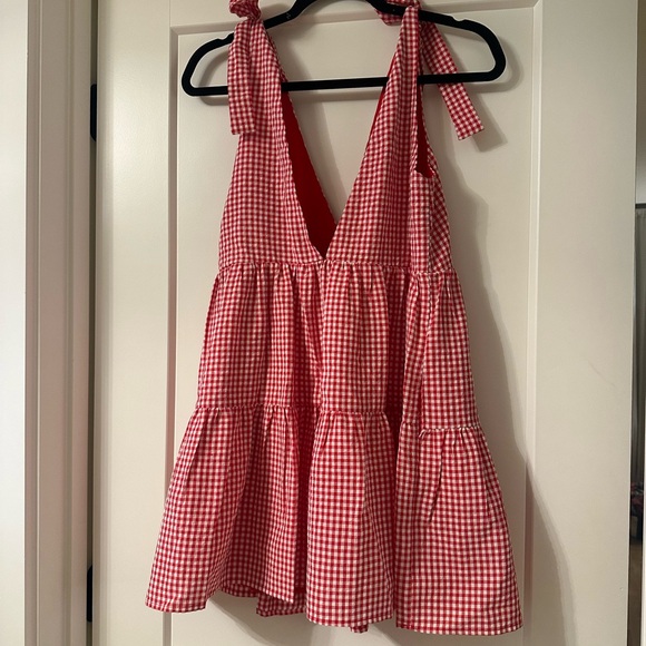 Beginning Boutique Angel Red Gingham Mini Dress - Picture 2 of 3